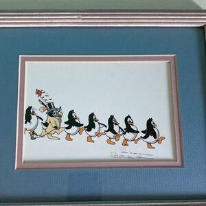 Robert Marble Art - Penguins “Dare to be Different” Framed 11.5” by 9.25”